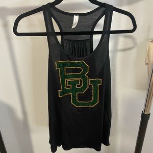 Baylor University (BU) Bella Canvas Custom Blinged  Tank Top